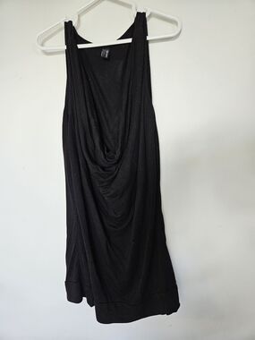 VERO MODA Kura Waterfall Cowl Neck Sleeveless Top Black Size M🔥